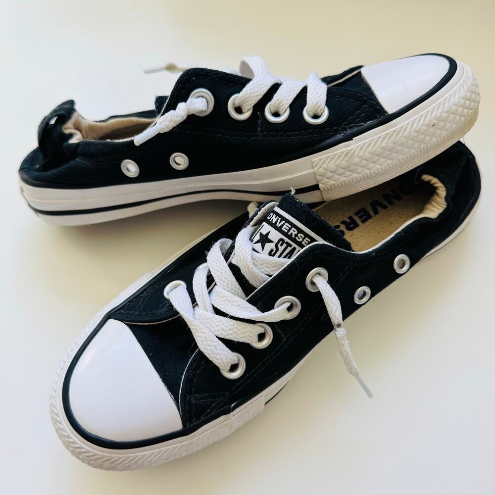 Converse Chuck Taylor All-Star Shoreline Black Women's Slip On Sneakers 5